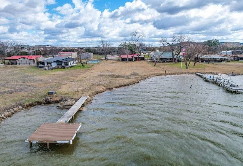 Lakefront Graford Home W/ Fire Pit + Private Dock!