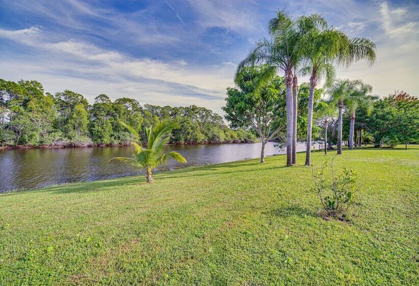 Port St Lucie Canal Front Home W/ Heated Pool!