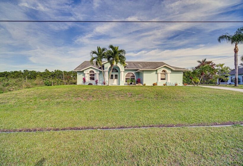 Port St Lucie Canal Front Home W/ Heated Pool!