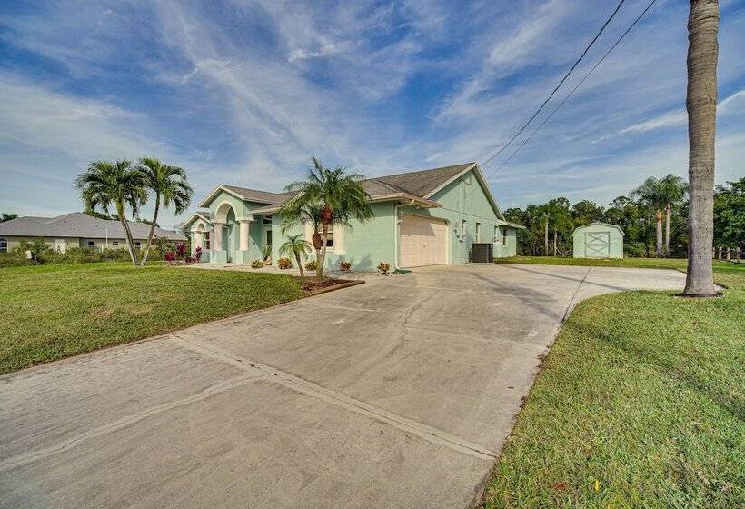 Port St Lucie Canal Front Home W/ Heated Pool!