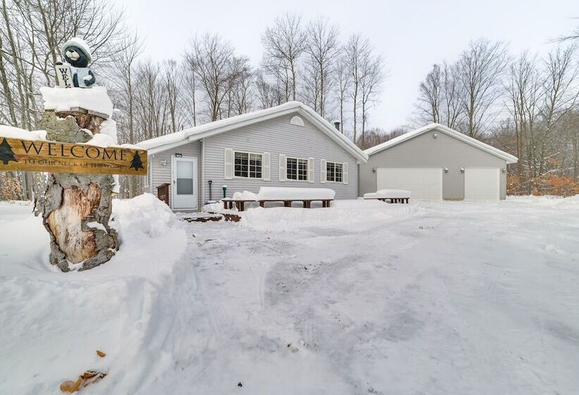 Secluded Mancelona Home W/ Gas Grill!