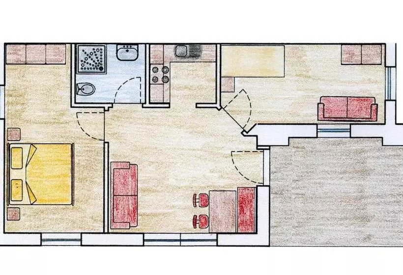 ホテル Fröhlichhof Wohnung Pergola
