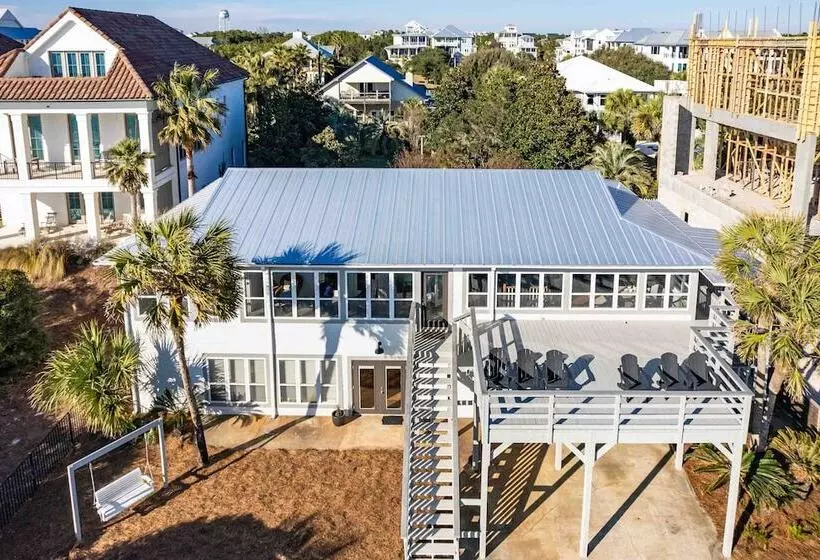 Gulf Front, Walk To Rosemary Beach, 5br, Gazebo Paradise On Park By Avantstay
