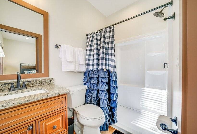 Maggie Valley Resort Home: Fire Pit, Pool & Stream