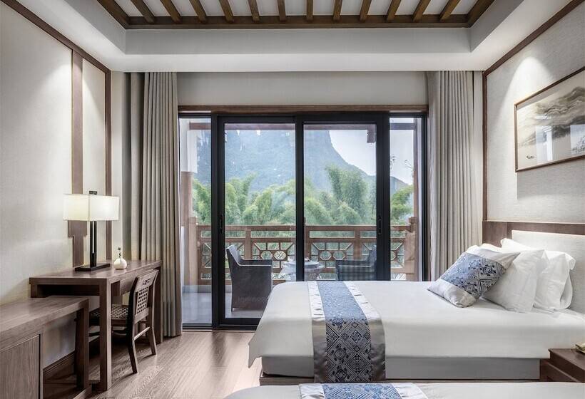 Otel Yangshuo Picturesque Resort Free Train Station Pick Up