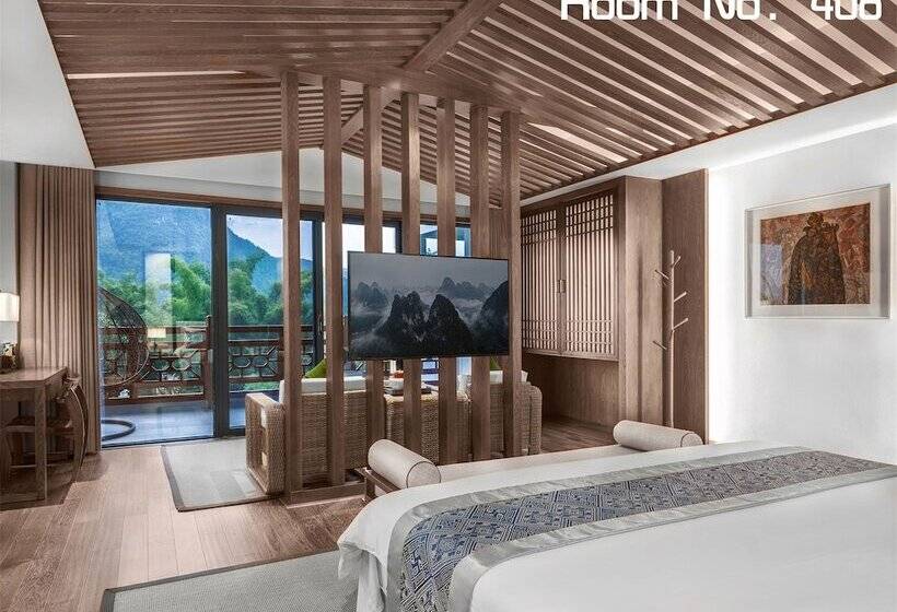 Otel Yangshuo Picturesque Resort Free Train Station Pick Up