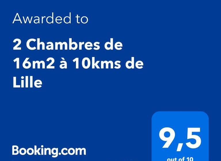 مبيت وإفطار 2 Chambres De 16m2 à 10kms De Lille