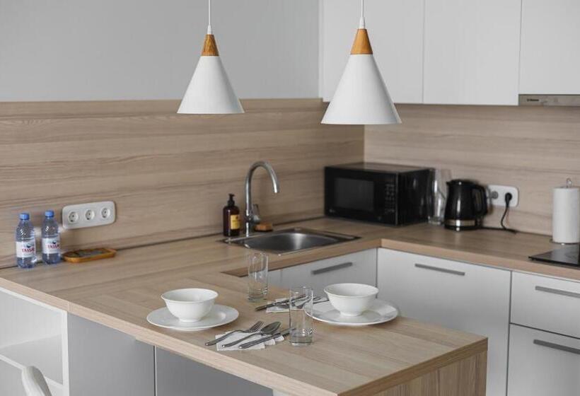 استراحتگاه Astana Aparts апартаменты в Yes Apart 2 комнатная люкс