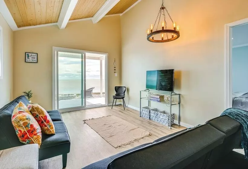 Serene Lakefront Standish Home W/ Fire Pit & Grill