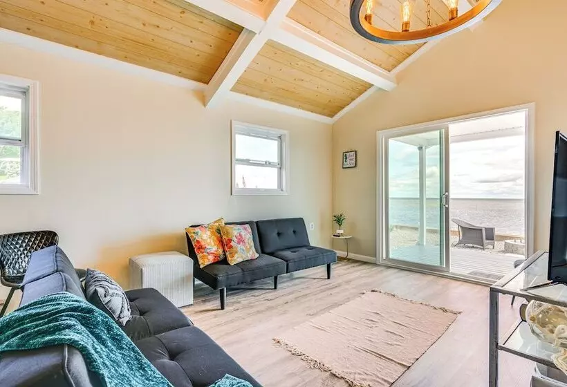 Serene Lakefront Standish Home W/ Fire Pit & Grill