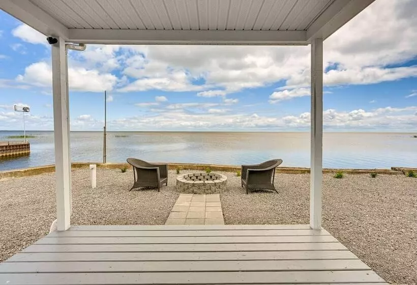 Serene Lakefront Standish Home W/ Fire Pit & Grill