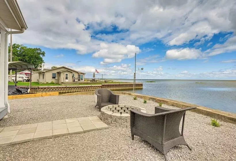 Serene Lakefront Standish Home W/ Fire Pit & Grill