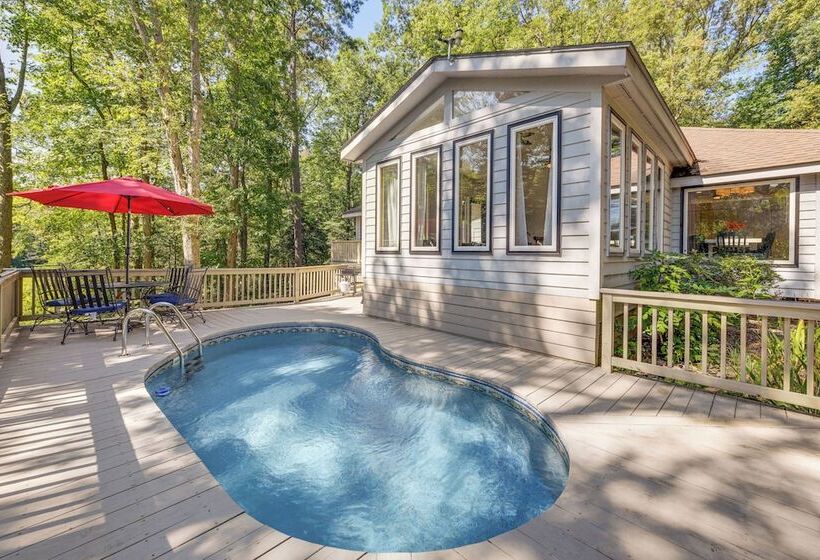 Waterfront Urbanna Home W/ Private Dock & Pool