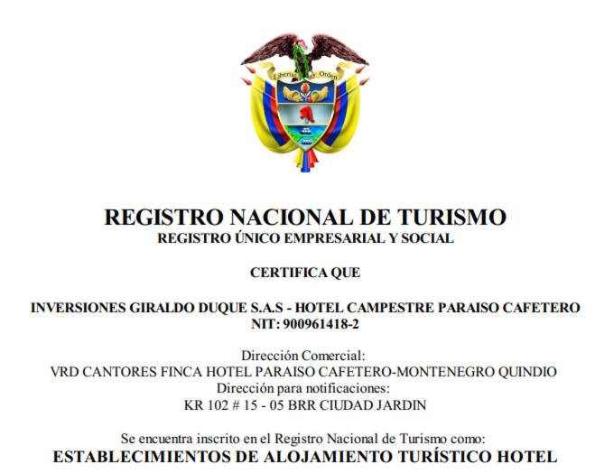 هتل Campestre Paraiso Cafetero