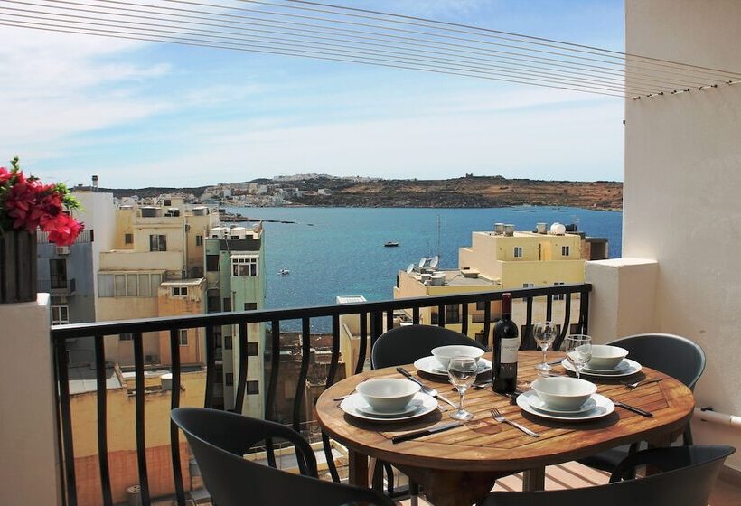 Seashells Apartments With Terrace, Just Off The Seafront In Bugibba By Getawaysmalta