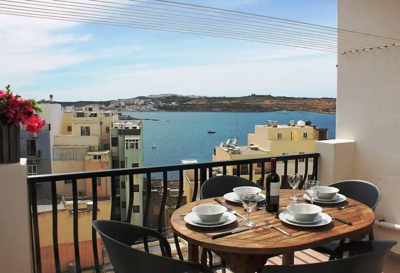 Seashells Apartments With Terrace, Just Off The Seafront In Bugibba   By Getawaysmalta