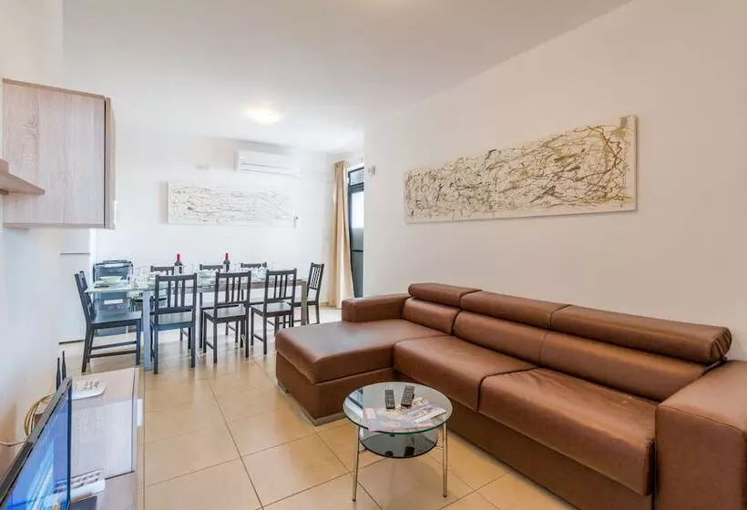 Seashells Apartments With Terrace, Just Off The Seafront In Bugibba   By Getawaysmalta
