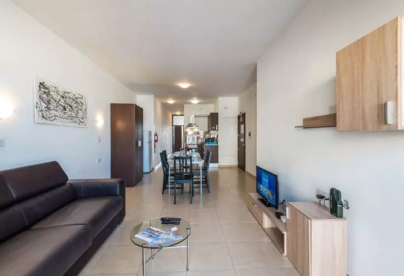 Seashells Apartments With Terrace, Just Off The Seafront In Bugibba   By Getawaysmalta