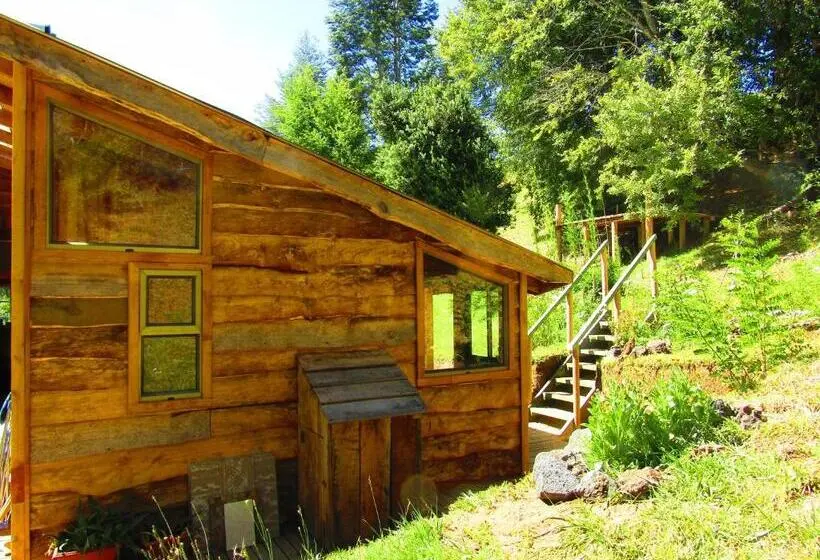 ペンション Refugio Montaña Kultrun Mawida, Mini Cabaña Con Baño Y Cocina Privada
