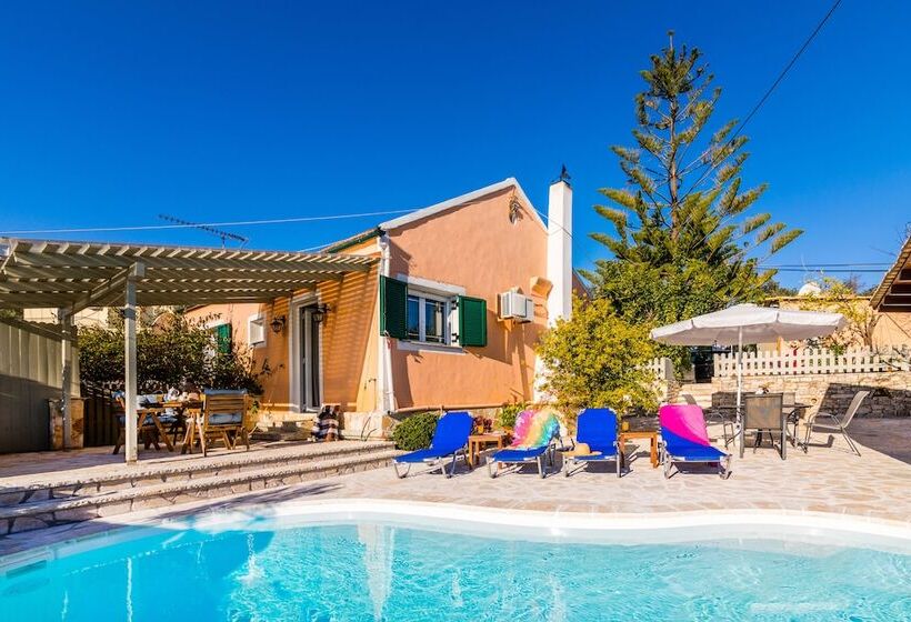 Loggos Seaview Cottage With Private Pool By Konnect