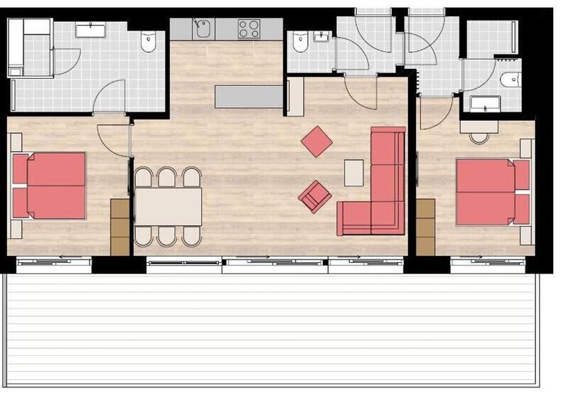 Апартаменты 2 Спальни, Alpenparks Hotel & Apartment Sonnleiten