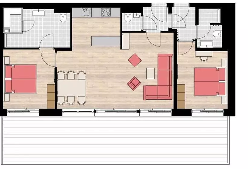 ２ベッドルームアパートメント, Alpenparks Hotel & Apartment Sonnleiten