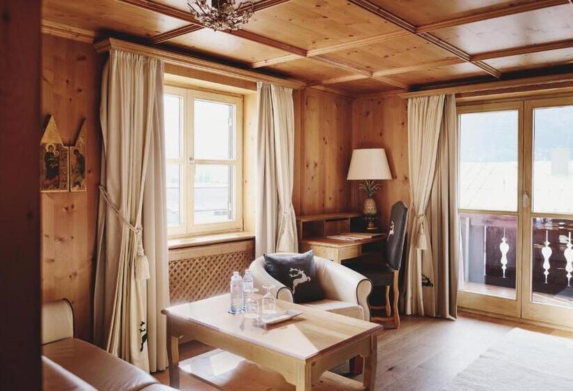 شقة غرفة نوم واحدة مزودة بشُرفة, Burg Hotel Oberlech