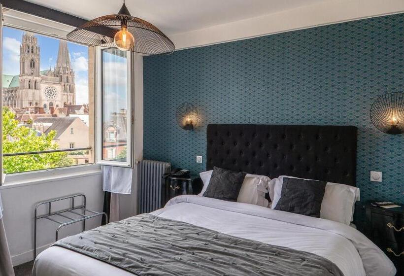 Comfort room with view, Hôtel Le Boeuf Couronné Chartres   Logis Hotels