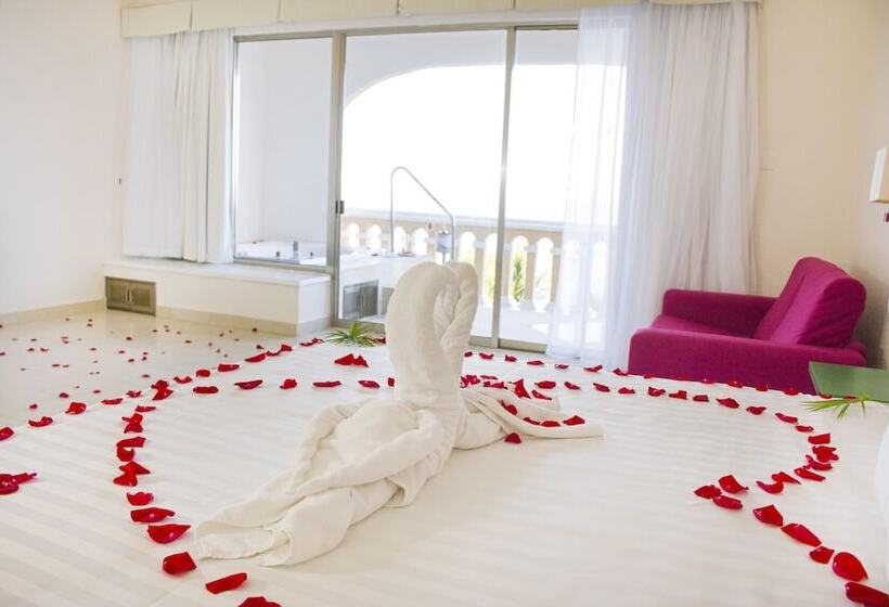 オーシャンビューのジャグジー付スタンダードルーム, All Ritmo Cancun Resort & Water Park