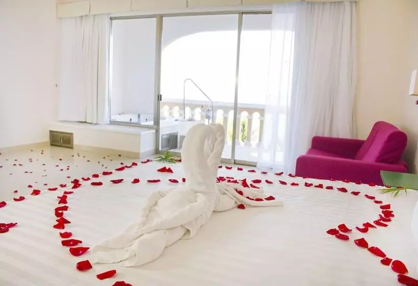 オーシャンビューのジャグジー付スタンダードルーム, All Ritmo Cancun Resort & Water Park