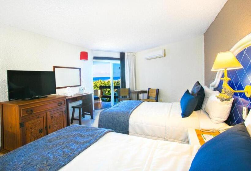 חדר סטנדרט נוף לים עם מרפסת, Casa Del Mar Cozumel Hotel & Dive Resort