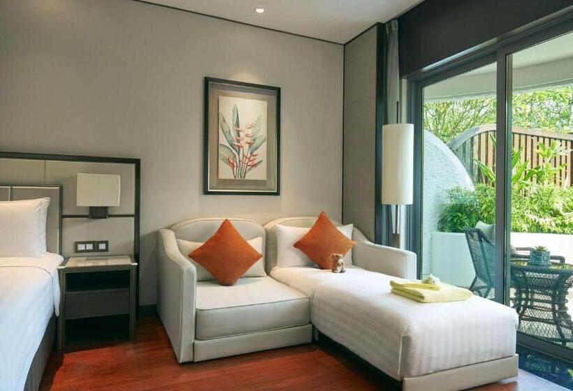 اتاق خانواده دولوکس با تخت‌خواب دو نفره‌ی کینگ‌سایز, Shangri La Singapore