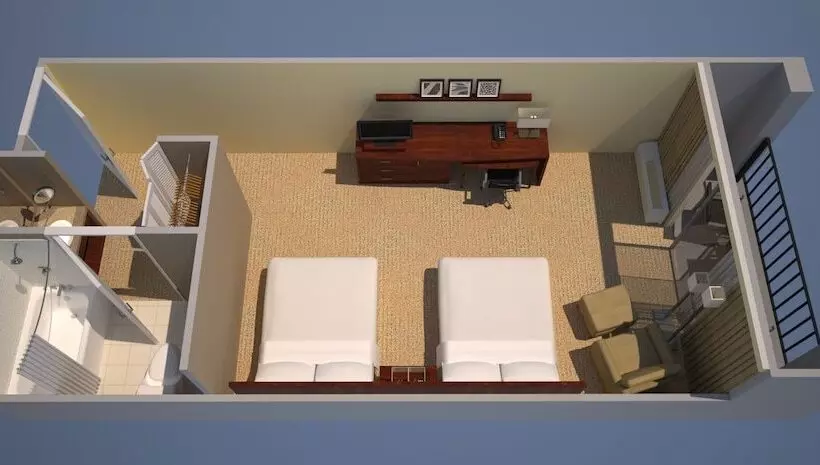 اتاق استاندارد با 2 تخت دوبل, Courtyard Melbourne West