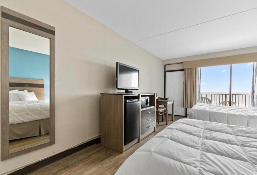 غرفة قياسية مطلّة علي البحر مزوَّدة بشُرفة, Ocean Crest Inn And Suites