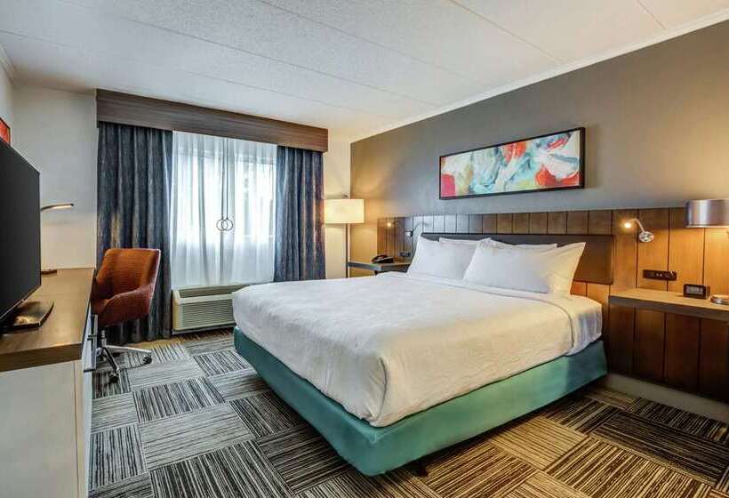 キングサイズベッドのスタンダードルーム, Hilton Charlotte University Place