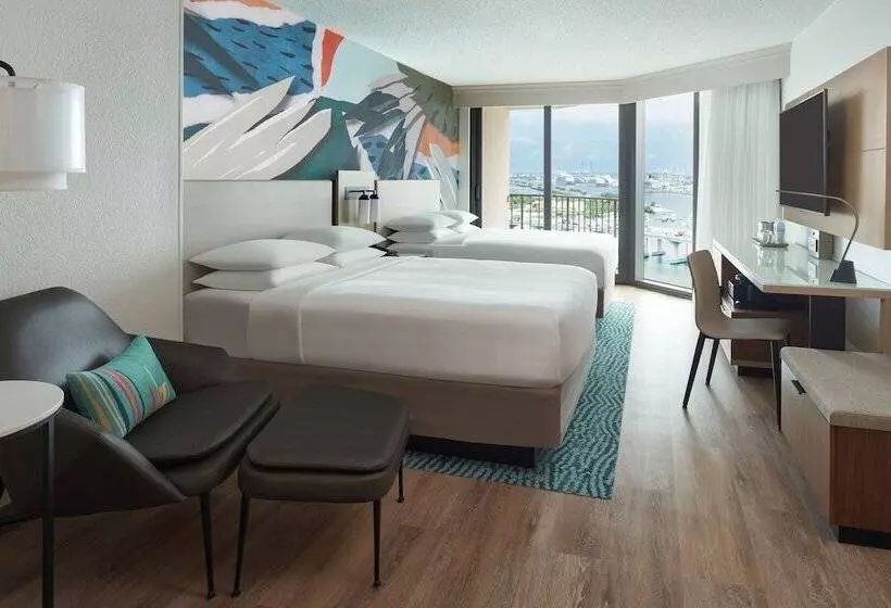 اتاق استاندارد با 2 تخت دوبل, Miami Marriott Biscayne Bay
