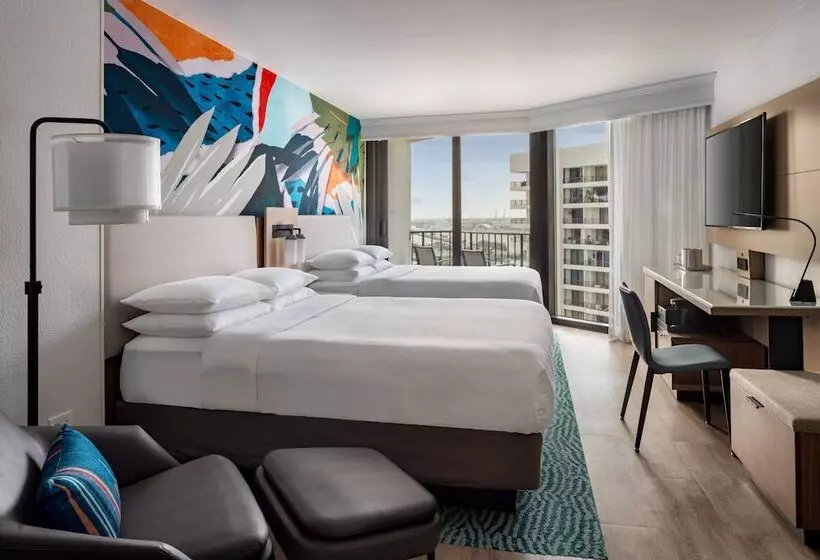 اتاق استاندارد با 2 تخت دوبل, Miami Marriott Biscayne Bay