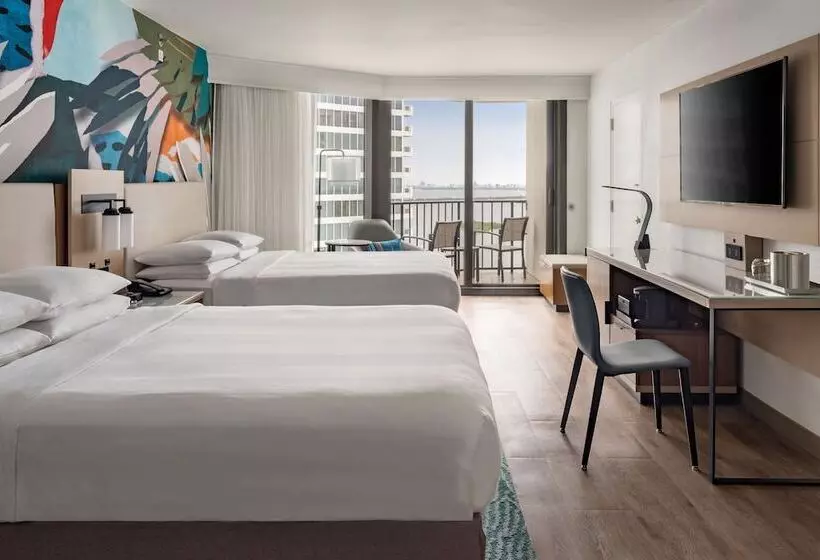 اتاق استاندارد با 2 تخت دوبل, Miami Marriott Biscayne Bay