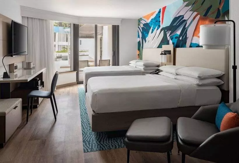 اتاق استاندارد با 2 تخت دوبل, Miami Marriott Biscayne Bay