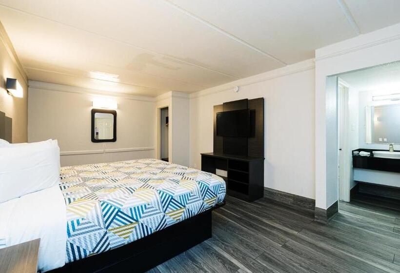 장애인을 위한 킹사이즈 침대 스탠다드 룸, Motel 6 baytown, Tx  Garth Rd