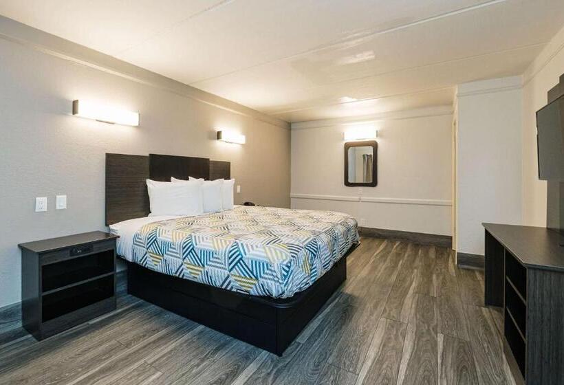 장애인을 위한 킹사이즈 침대 스탠다드 룸, Motel 6 baytown, Tx  Garth Rd