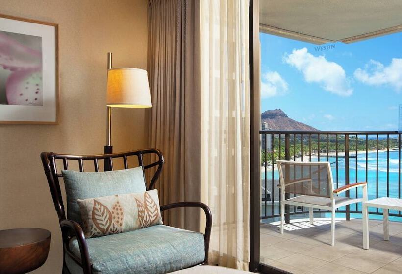 اتاق پرمیوم با چشم‌انداز دریا, Moana Surfrider, A Westin Resort & Spa, Waikiki Beach