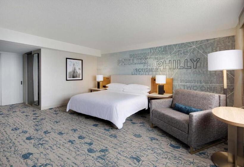キングサイズベッドのクラブルーム, Sheraton Philadelphia Downtown