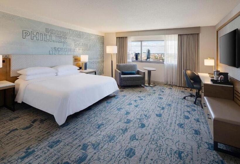 キングサイズベッドのクラブルーム, Sheraton Philadelphia Downtown