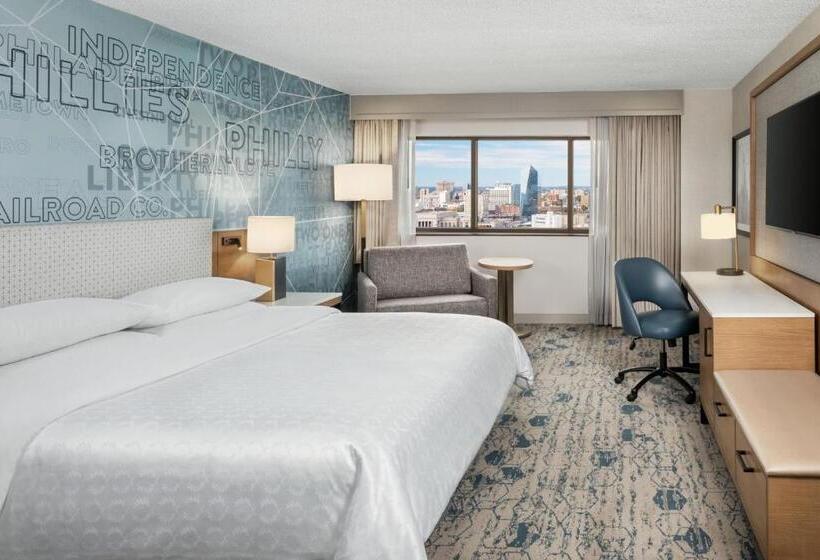 キングサイズベッドのクラブルーム, Sheraton Philadelphia Downtown