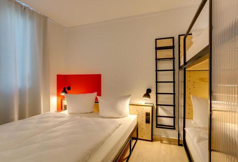 غرفة عائلية, Meininger Hotel Leipzig Hauptbahnhof