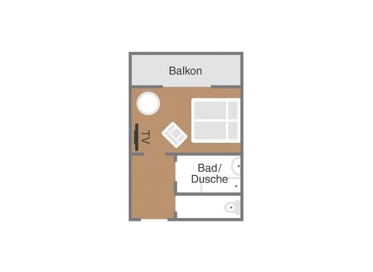 غرفة كلاسيكية مع بلكونة, Dei Hotel Schönblick