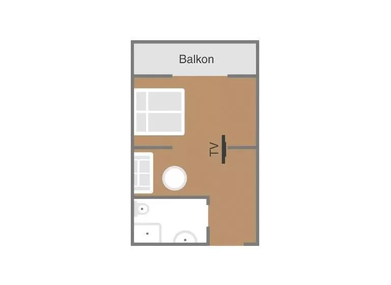 اتاق استاندارد با بالکن, Dei Hotel Schönblick