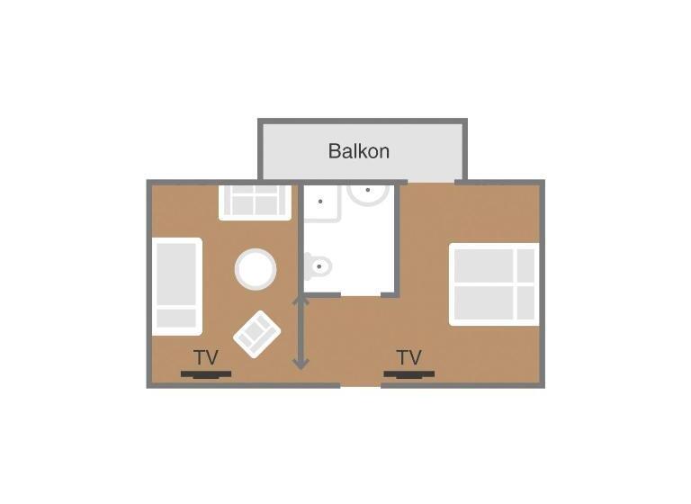 غرفة عائلية, Dei Hotel Schönblick