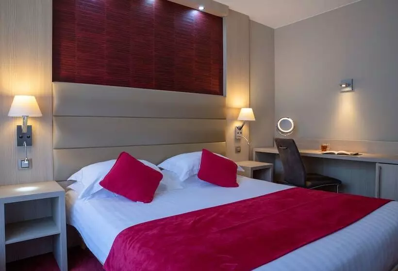 プレミアムシングルルーム, Hôtel Les Trois Roses, Meylan Grenoble The Originals Boutique